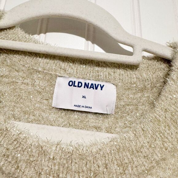 Old Navy Gold Eyelash Sparkly Sweater NEW Size XL - Picture 4 of 7